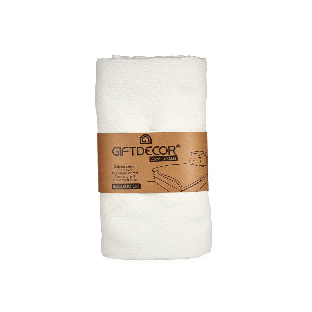 Trapunta Gift Decor Bianco 180 x 260 cm Geometrico (4 Unità)